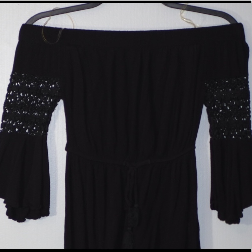 Black Off The Shoulder Romper